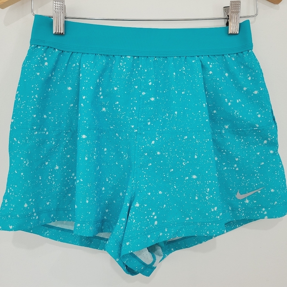 Nike Dri-Fit Tennis shorts turquoise polka dot print size M